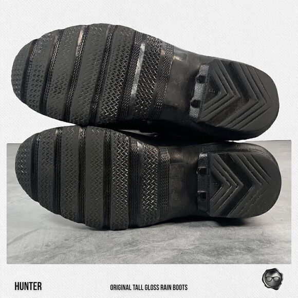 HUNTER ORIGINAL TALL RAIN BOOTS IN GLOSS BLACK WOMEN’S SHOE SIZE EU 36 BOOTS - Picture 9 of 16